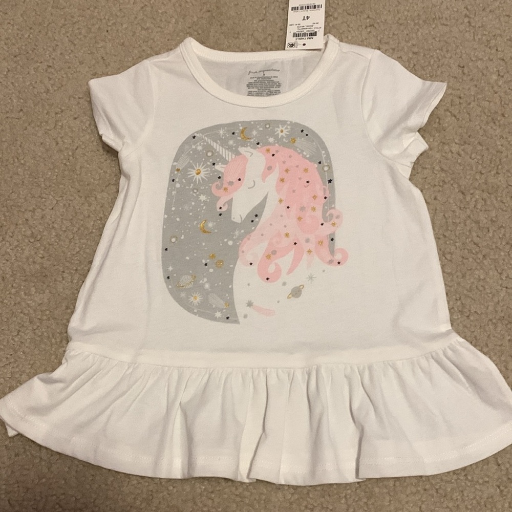 Girls unicorn tee